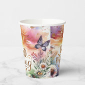 Goedemorgen Water Color Art Papieren Bekers (Links)