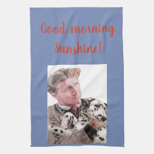 Goedemorgen Waterverf Dalmatian Kitchen Towel Theedoek (Verticaal)