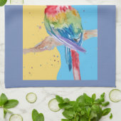Goedemorgen Waterverf Red Macaw Kitchen Towel Theedoek (Gevouwen)