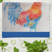 Goedemorgen Waterverf Red Rooster Kitchen Towel Theedoek (Gevouwen)