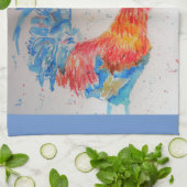 Goedemorgen Waterverf Red Rooster Kitchen Towel Theedoek (Gevouwen)