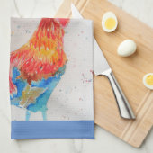 Goedemorgen Waterverf Red Rooster Kitchen Towel Theedoek (Quarter Fold)