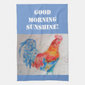 Goedemorgen Waterverf Red Rooster Kitchen Towel Theedoek (Verticaal)