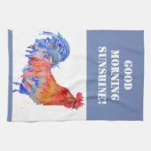 Goedemorgen Waterverf Red Rooster Kitchen Towel Theedoek (Horizontaal)