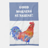 Goedemorgen Waterverf Red Rooster Kitchen Towel Theedoek (Verticaal)