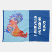 Goedemorgen Waterverf Red Rooster Kitchen Towel Theedoek (Horizontaal)