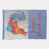 Goedemorgen Waterverf Red Rooster Kitchen Towel Theedoek (Horizontaal)