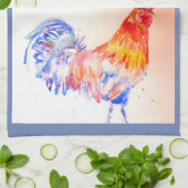 Goedemorgen Waterverf Red Rooster Kitchen Towel Theedoek (Gevouwen)