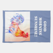 Goedemorgen Waterverf Red Rooster Kitchen Towel Theedoek (Horizontaal)