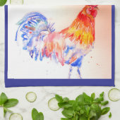 Goedemorgen Waterverf Red Rooster Kitchen Towel Theedoek (Gevouwen)
