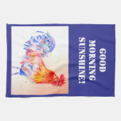 Goedemorgen Waterverf Red Rooster Kitchen Towel Theedoek (Horizontaal)