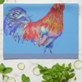 Goedemorgen Waterverf Red Rooster Kitchen Towel Theedoek (Gevouwen)