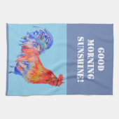 Goedemorgen Waterverf Red Rooster Kitchen Towel Theedoek (Horizontaal)