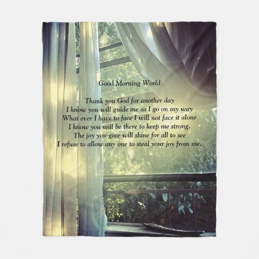 Goedemorgen wereld fleece deken (Voorkant)