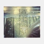 Goedemorgen wereld fleece deken (Voorkant (Horizontaal))