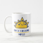 Goedemorgen Wereld Zonneschijn Koffiemok (Links)