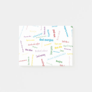 Goedemorgen, woordwolk post-it® notes