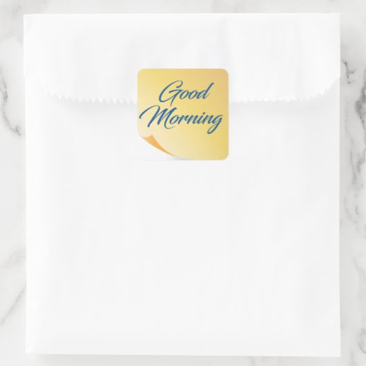 Goedemorgen Yellow Note Sticker (Tas)
