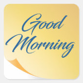 Goedemorgen Yellow Note Sticker (Voorkant)