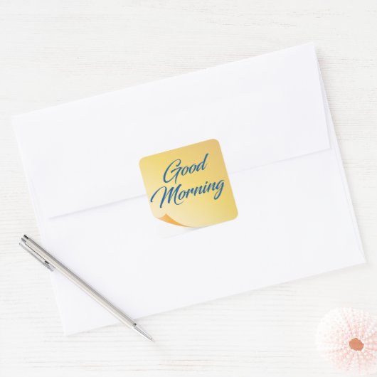 Goedemorgen Yellow Note Sticker (Envelop)