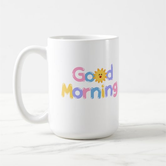 Goedemorgen Zon 😁 koffie mok 15oz (Links)