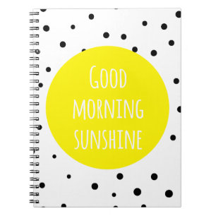 Goedemorgen zon Polka Dots-Notitieboek Notitieboek