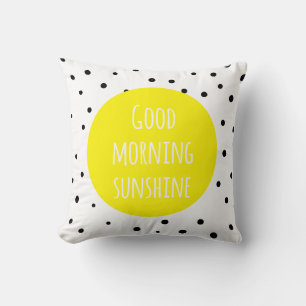 Goedemorgen zon Polka Dots Pillow Kussen