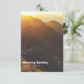 Goedemorgen zondag bedankkaart (Staand voorkant)