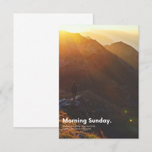 Goedemorgen zondag bedankkaart (Voorkant / Achterkant)