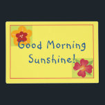 Goedemorgen, Zondag... je bent dol op heldere kleu Gelamineerde Placemat<br><div class="desc">Breng de dag van je geliefde in de gaten met deze laminaire placemats. Aanpassen met de namen van de familie. Zoek de dagcoupons op Zazzle. Doe mee met Zazzle zwart voor $9, 95 en ontvang gratis verzending voor geselecteerde objecten. Ja, je hebt het goed gelezen! Gratis eenmalig verzending van $9,...</div>