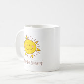 Goedemorgen, zondags Happy Cute Sunny Day Koffiemok (Voorkant links)