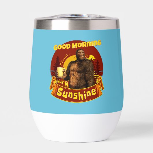 Goedemorgen Zonneschijn Bigfoot Koffie Humor Kunst (Voorkant)
