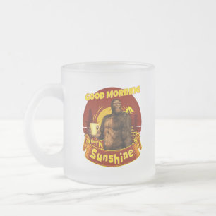 Goedemorgen Zonneschijn Bigfoot Koffie Humor Kunst Matglas Koffiemok