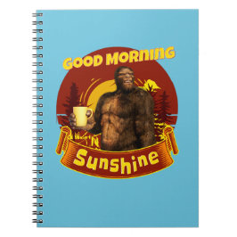 Goedemorgen Zonneschijn Bigfoot Koffie Humor Kunst Notitieboek