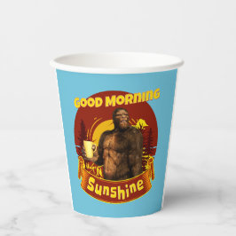 Goedemorgen Zonneschijn Bigfoot Koffie Humor Kunst Papieren Bekers