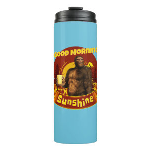 Goedemorgen Zonneschijn Bigfoot Koffie Humor Kunst Thermosbeker