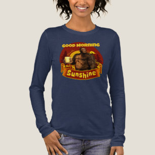 Goedemorgen Zonneschijn Bigfoot Koffie Humor Kunst Tri-Blend Shirt