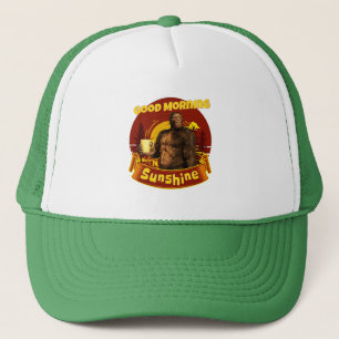 Goedemorgen Zonneschijn Bigfoot Koffie Humor Kunst Trucker Pet