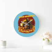 Goedemorgen zonneschijn Funny Bigfoot Grote Klok (Huis)