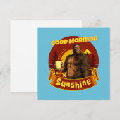 Goedemorgen Zonneschijn Funny Bigfoot Koffie Feestdagenkaart (Voorkant / Achterkant)