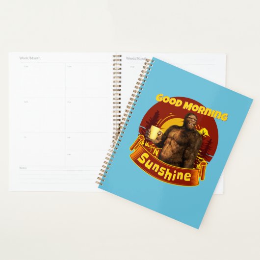 Goedemorgen Zonneschijn Funny Bigfoot Koffie Planner (Display)