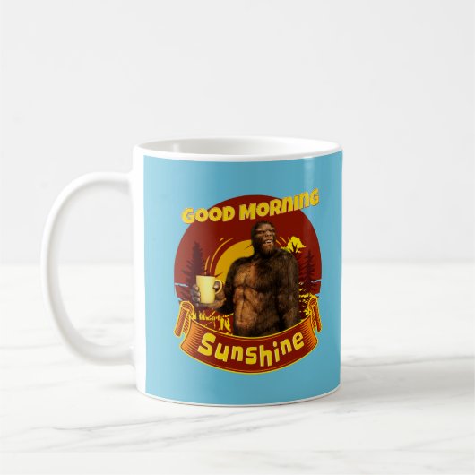 Goedemorgen zonneschijn Funny Bigfoot Koffiemok (Links)