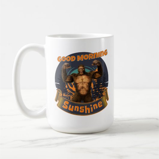 Goedemorgen zonneschijn Funny Bigfoot Koffiemok (Links)