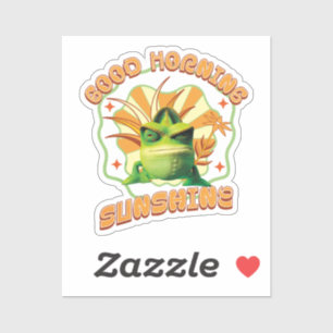 Goedemorgen zonneschijn Funny Grumpy Chameleon Sticker