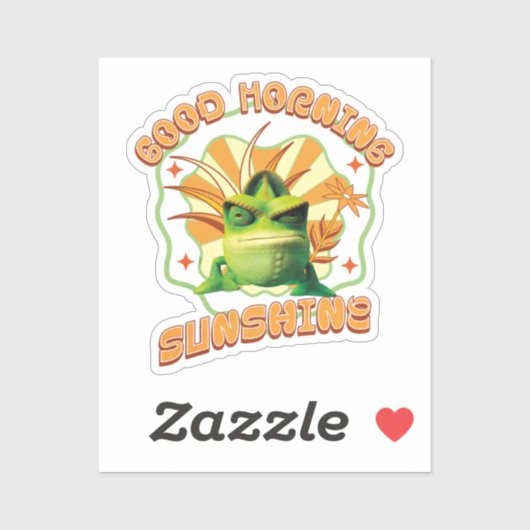 Goedemorgen zonneschijn Funny Grumpy Chameleon Sticker (Vel)