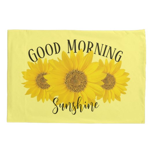 Goedemorgen Zonneschijn Gele Zonnebloemen Kussensloop (Achterkant)