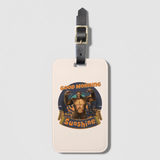 Goedemorgen Zonneschijn Grappige Bigfoot Bagagelabel (Voorkant (verticaal))