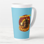 Goedemorgen Zonneschijn Grappige Bigfoot Latte Mok (Rechterhoek)