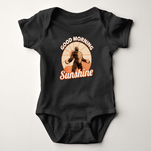 Goedemorgen Zonneschijn Grappige Bigfoot Romper (Voorkant)