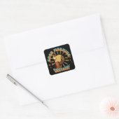 Goedemorgen Zonneschijn Grappige Haan Vierkante Sticker (Envelop)